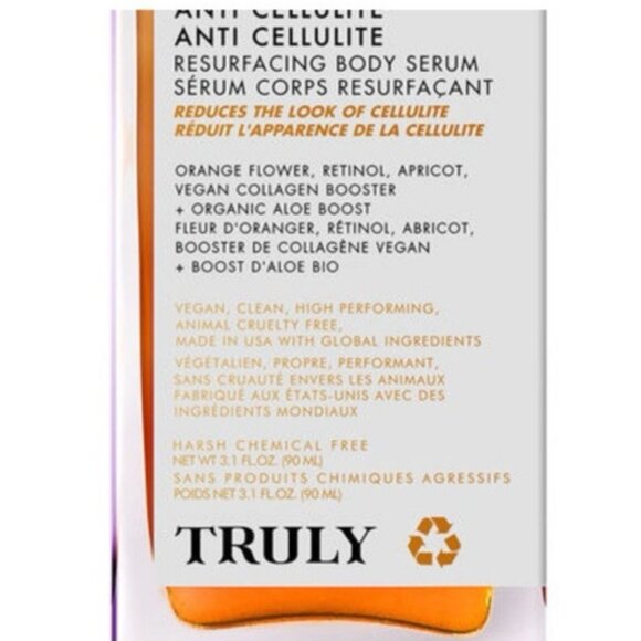 Truly Anti Cellulite Resurfacing Body Serum - Orange Flower Scent NEW 90ml - Picture 7 of 7